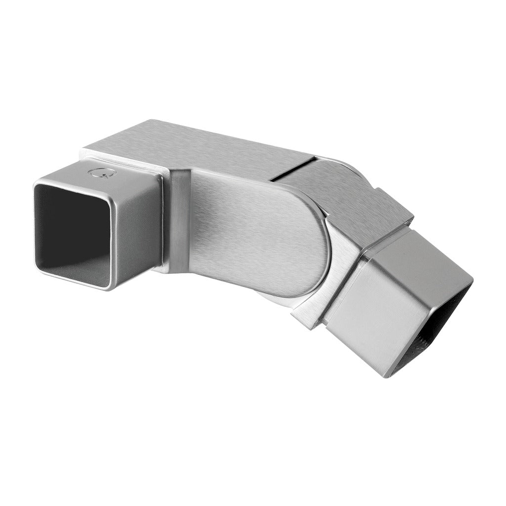 Q-railing alkūnė 90° reguliuojama 0–70° dešinė vamzdžiui 40×40 mmMOD 4317