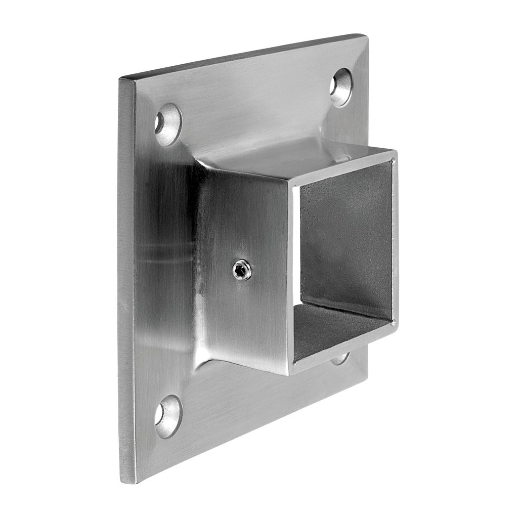 Q-railing Porankio 40x40 laikiklis prie sienos (flange) MOD 4505 ner. plien. AISI304, šlifuotas pav.