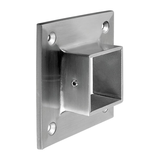 Q-railing Porankio 40x40 laikiklis prie sienos (flange) MOD 4505 ner. plien. AISI304, šlifuotas pav.