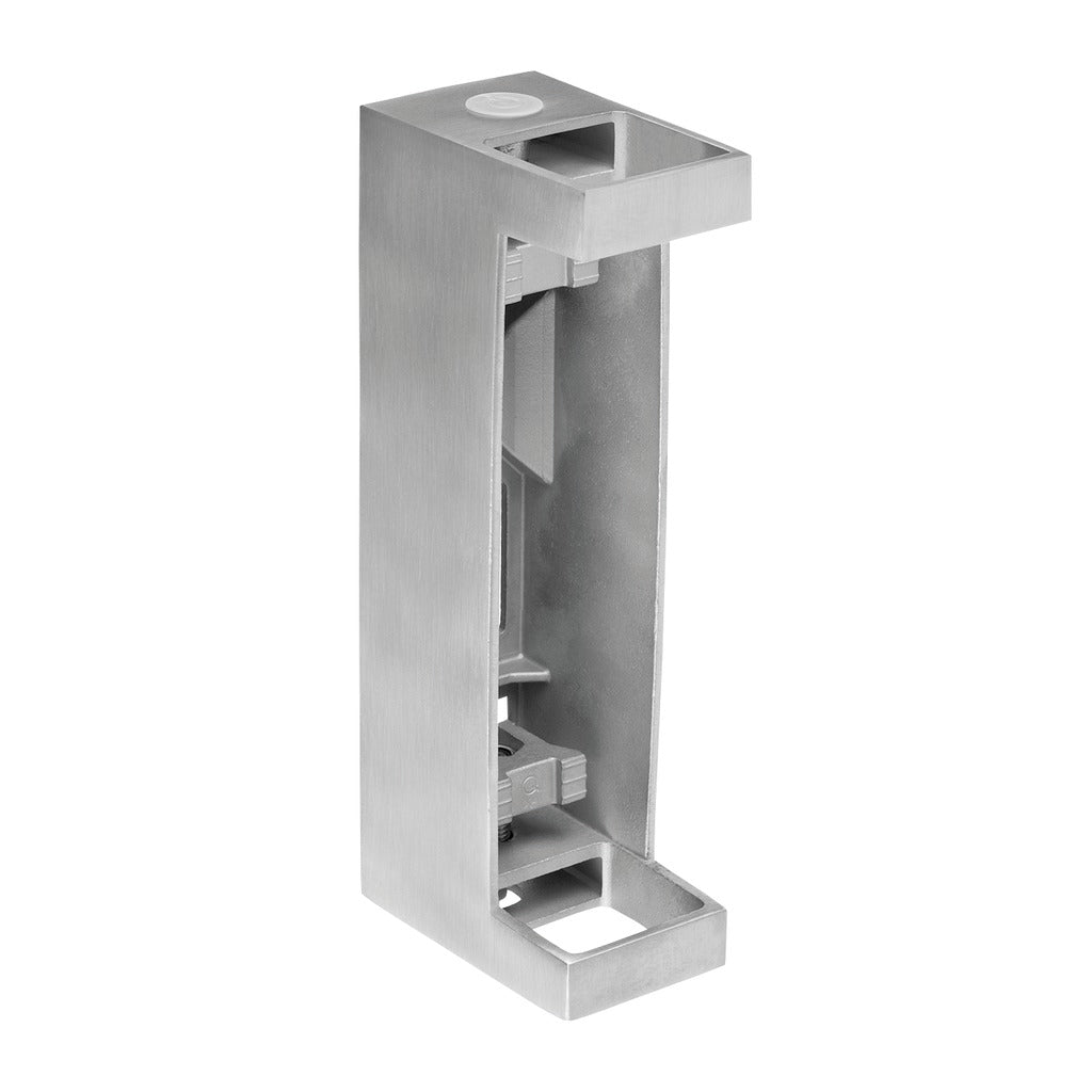 Q-railing turėklo stovo 40×40 mm laikiklis fasadui MOD 4558 ner. plienas AISI 304, šlifuotas paviršius