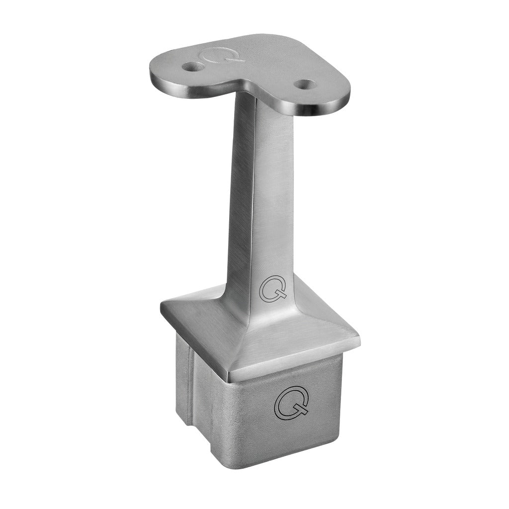 Q-railing kampinis turėklo laikiklis 40×40×2 mm MOD 4710 ner. plienas AISI 304, šlifuotas paviršius