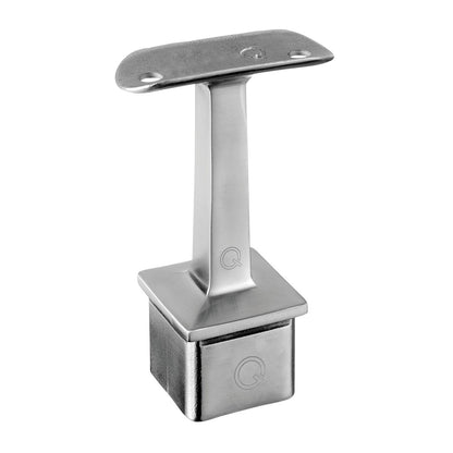 Q-railing turėklo laikiklis 40×40×2 mm MOD 4710 vamzdžiui Ø48,3 mm, ner. plienas AISI 304, šlifuotas paviršius
