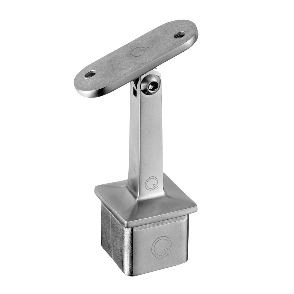 Q-railing turėklo laikiklis 40×40×2 mm MOD 4718 ner. plienas AISI 304, šlifuotas paviršius