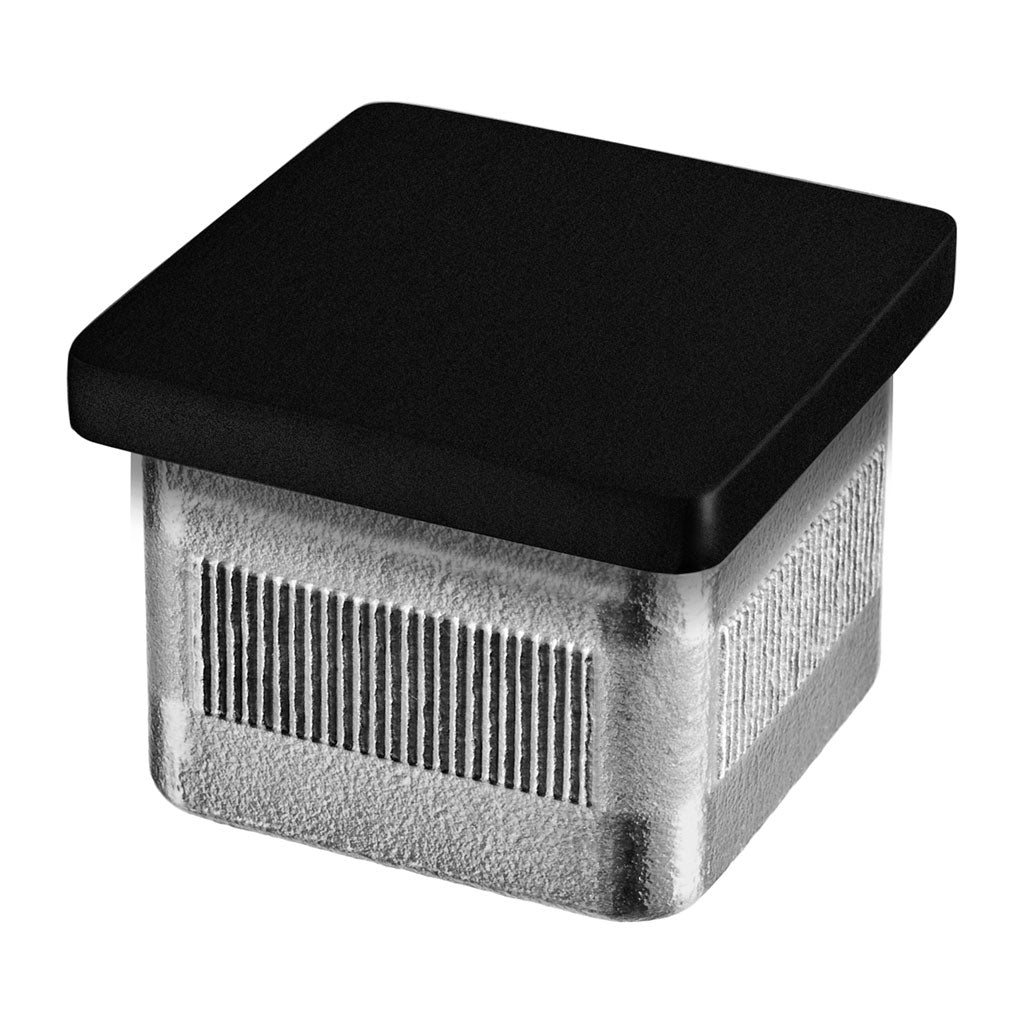 Porankio vamzdžio aklė MOD 5728 vamzdis: 40x40x2 mm handrail, stainless steel 304, ner. plien. AISI304, šlifuotas pav. pav. juodas (RAL 9005, textured surface, single layer)