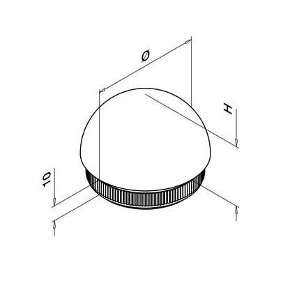 Q-railing EASY HIT Gaubta aklė MOD 5730 vamzdžiui Ø42,4x2,6 mm, ner. plienas AISI 304, šlifuotas pav.