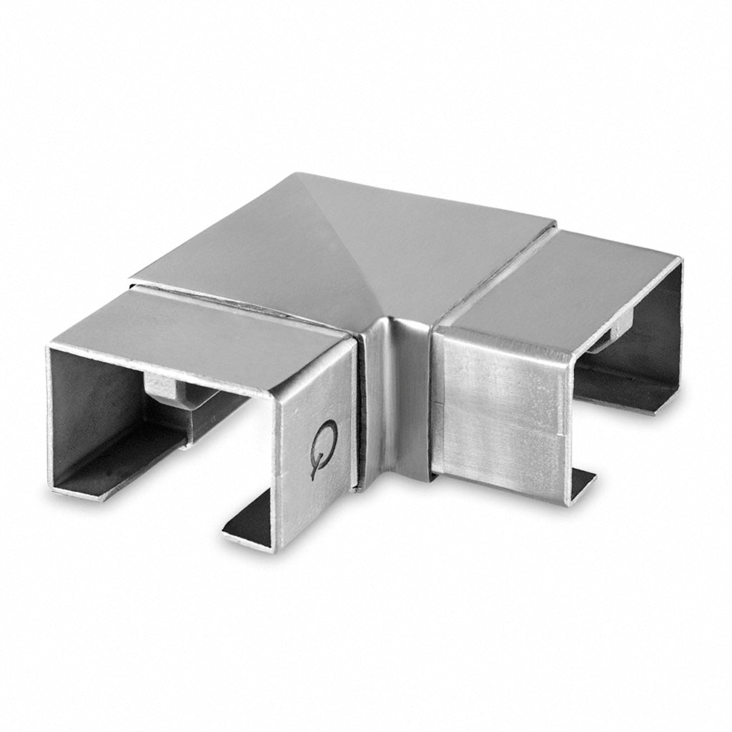 Q-railing porankio ant stiklo 60x40 90° alkūnė MOD 6343 ner. plien. AISI304, šlifuotas pav.