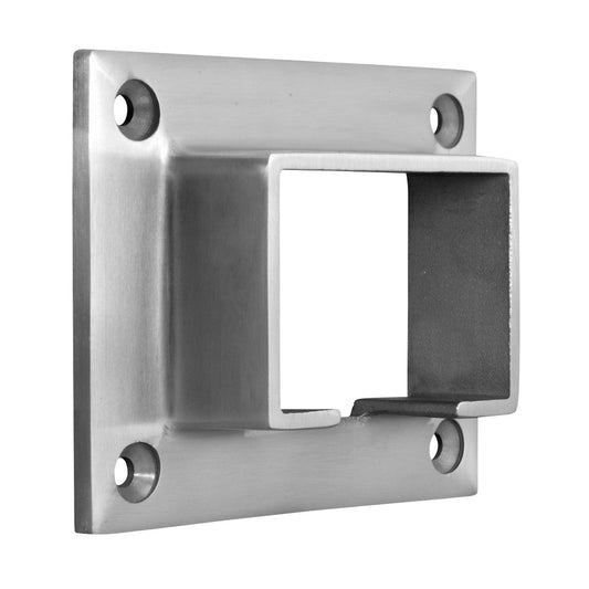 Q-railing Porankio ant stiklo 60x40 laikiklis prie sienos (flange) MOD 6545 ner. plien. AISI304, šlifuotas pav.