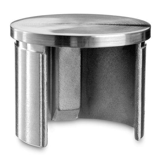 Q-railing Ploksčia aklė porankiui ant stiklo MOD 6732 porankiui ant stiklo: Ø42.4 mm , ner. plien. AISI304, šlifuotas pav.