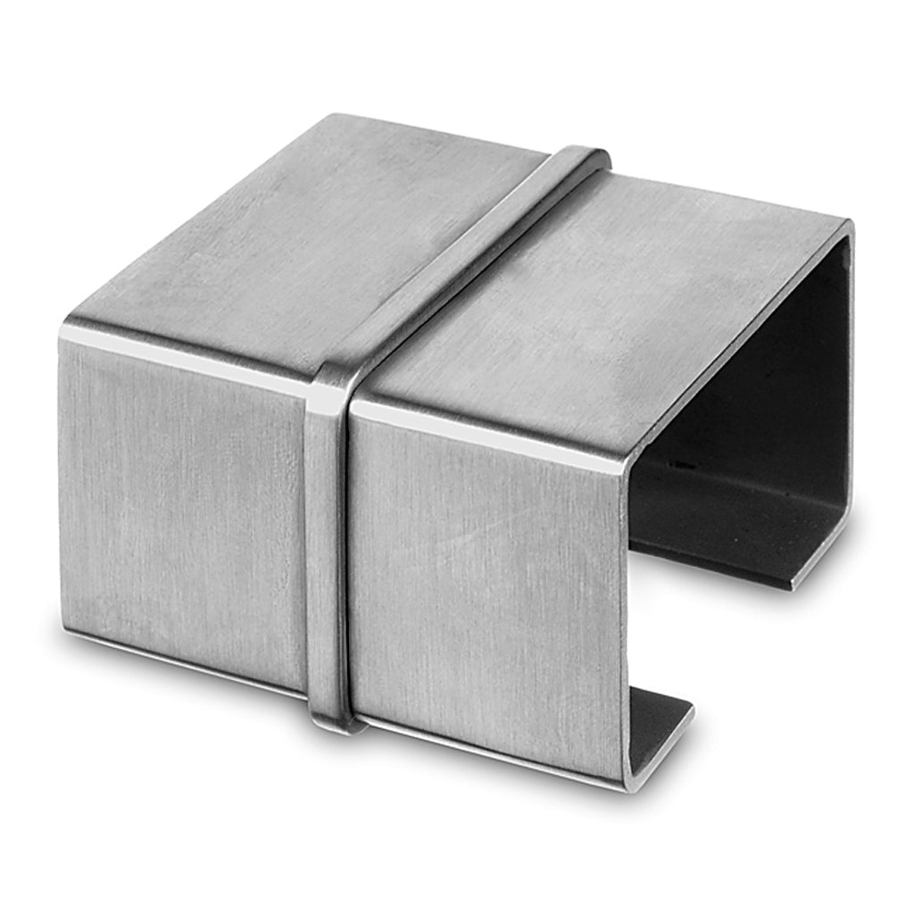 Q-railing Porankio ant stiklo 60x40 sujungimas MOD6794 ner. plien. AISI304, šlifuotas pav.