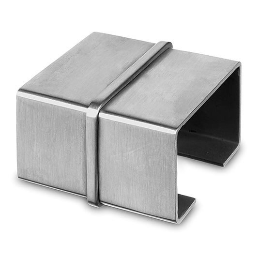 Q-railing Porankio ant stiklo 60x40 sujungimas MOD6794 ner. plien. AISI304, šlifuotas pav.