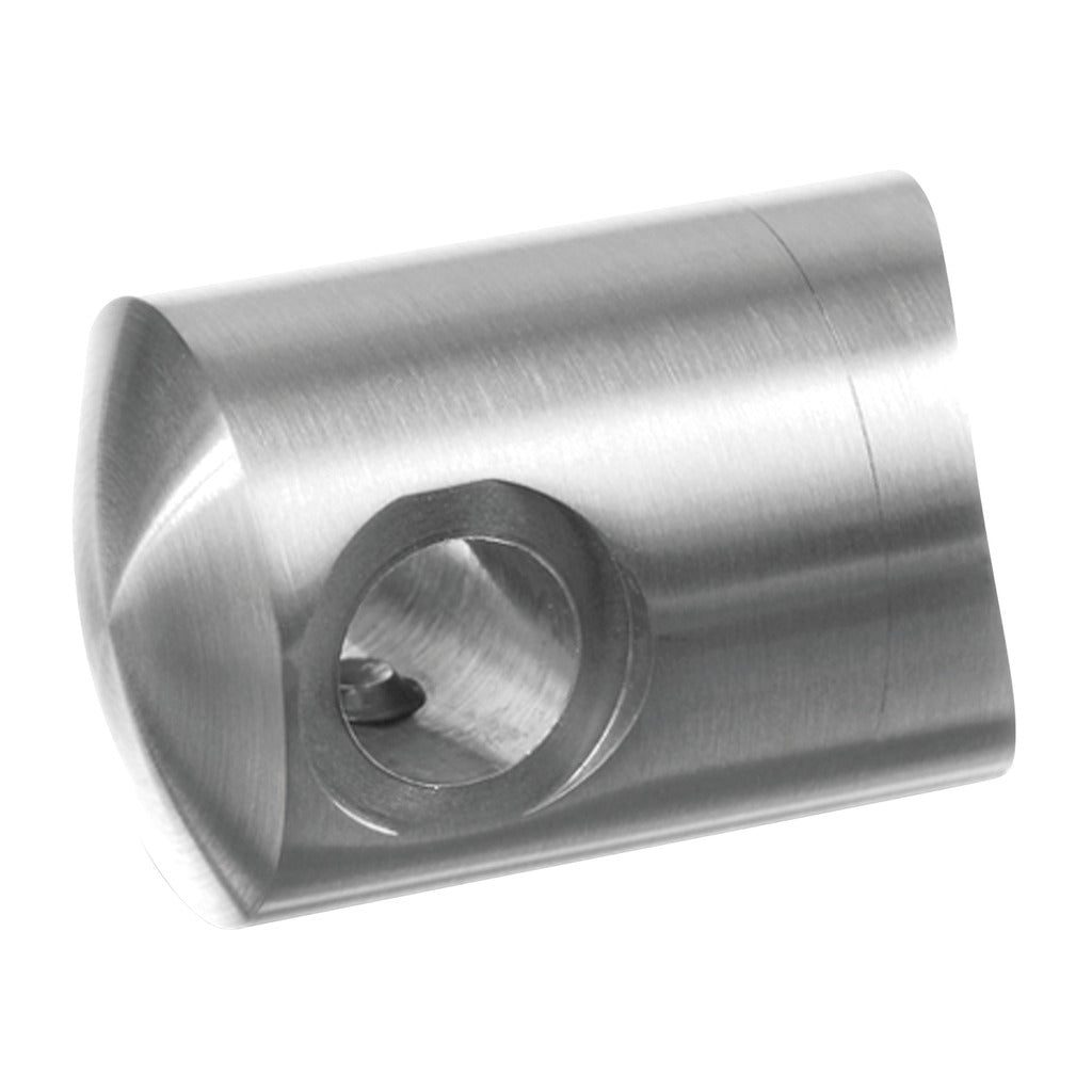 Q-railing Ø3.2 mm troso laikiklis prie Ø42.4 mm vamzdžio dešinė MOD 7450 ner. plienas AISI 304, šlifuotas paviršius
