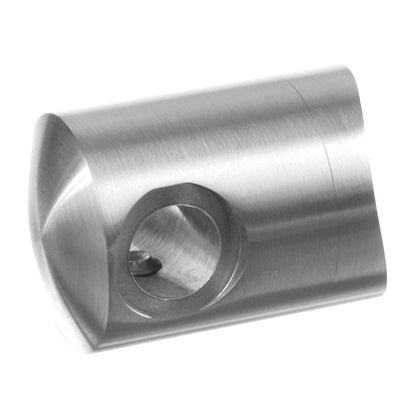 Q-railing Ø3.2 mm troso laikiklis prie Ø42.4 mm vamzdžio dešinė MOD 7450 ner. plienas AISI 304, šlifuotas paviršius