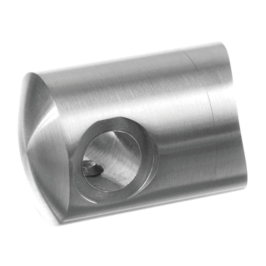 Q-railing Ø3.2 mm troso laikiklis prie Ø42.4 mm vamzdžio dešinė MOD 7450 ner. plienas AISI 304, šlifuotas paviršius