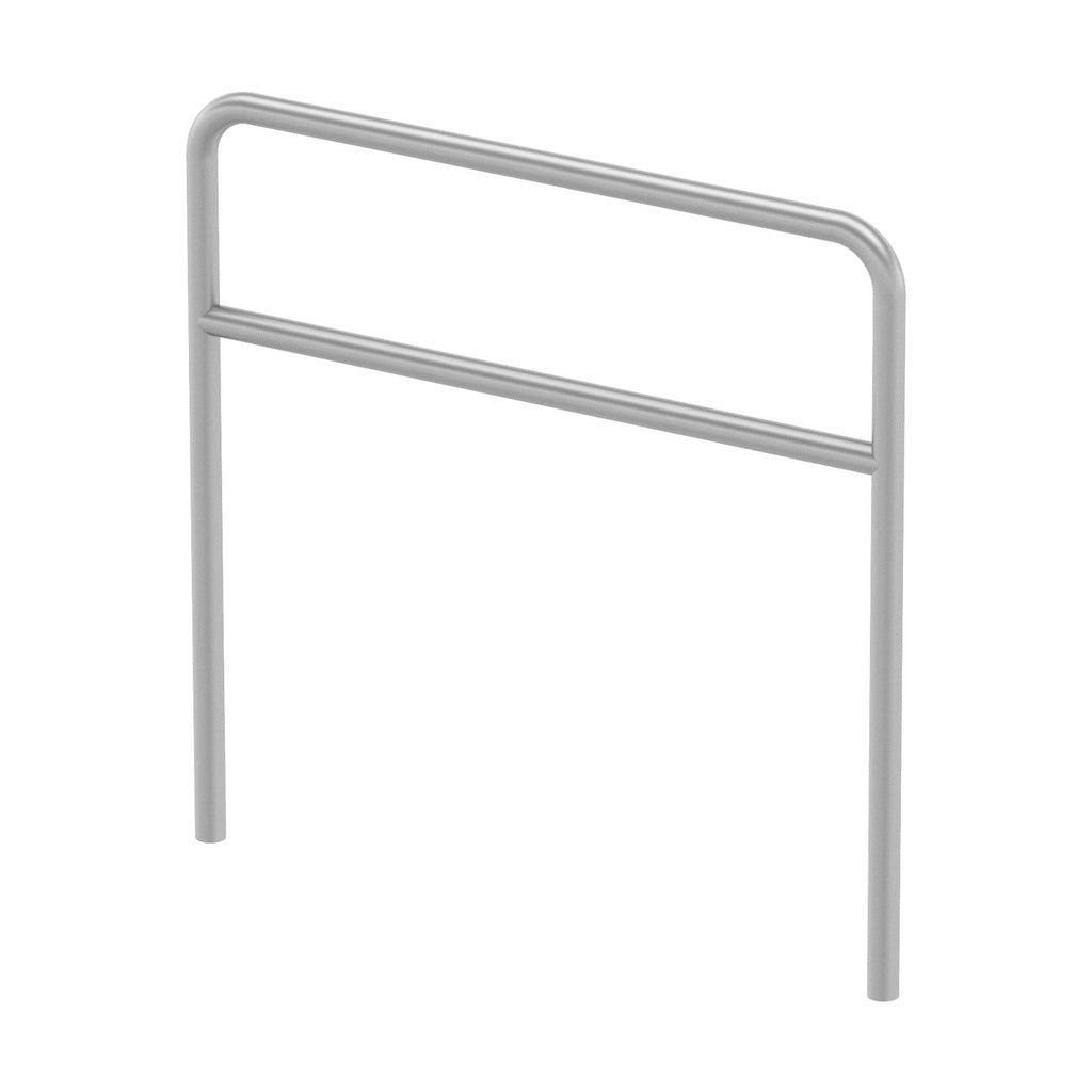 Q-railing apsauginis lankas su viduriniu skersiniu MOD 0091 Ø48,3 mm, sienelė: 2 mm, plotis: 1200 mm, ner. plienas AISI 316, šlifuotas pav.