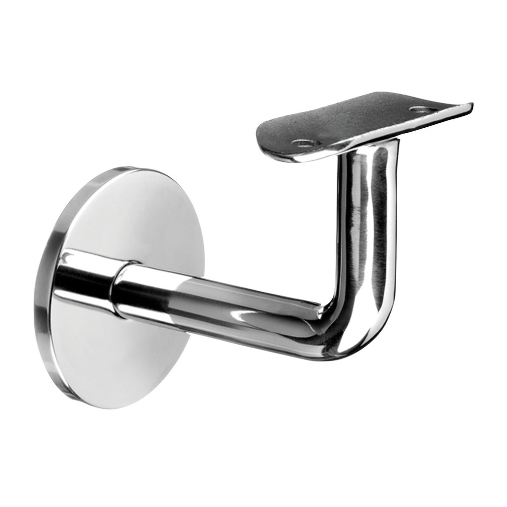 Q-railing sieninis porankio laikiklis M8 MOD 0111 vamzdžiui: Ø42,4 mm, ner. plienas AISI 316, šlifuotas pav.,poliruotas blizgus pav.