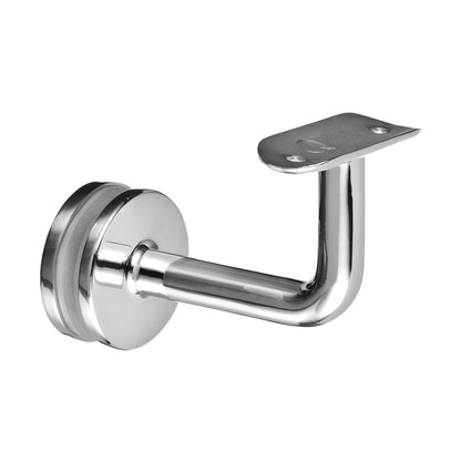 Q-railing Porankio laikiklis tvirtinamas į stiklą MOD 0117 vamzdis: Ø48,3 mm, ner. plien. AISI316, poliruotas blizgus paviršius (mirror polished)