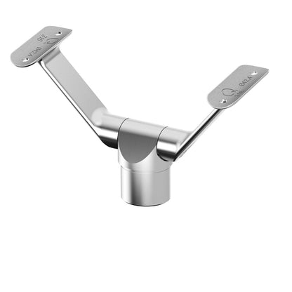 Q-railing dvigubas porankio laikiklis MOD 0693 vamzdžiui Ø42,4x2 mm, ner. plienas AISI 316, šlifuotas paviršius