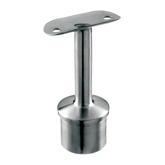 Q-railing Apvalaus porankio laikiklis (žvakė) su skyle kabeliui MOD 0710/0711 D: 42.4x2 mm, Ø: 42.4 mm, ner. plien. AISI316, šlifuotas pav.