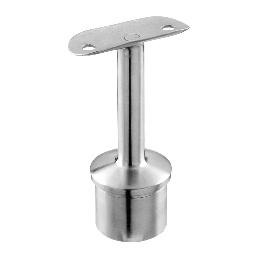 Q-railing Apvalaus porankio laikiklis (žvakė) MOD 0710/0711/0712/0713 D: 48.3x2 mm, Ø48.3 mm, ner. plien. AISI316, šlifuotas pav.
