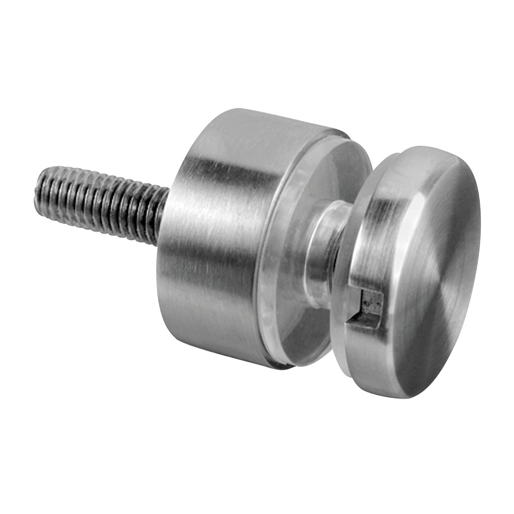 Q-railing Taškinis stiklo laikiklis Ø30 mm su atitraukimu 15/20/30 mm MOD 0746 ner. plienas 15 mm atitraukimas, ner. plien. AISI316, šlifuotas pav.