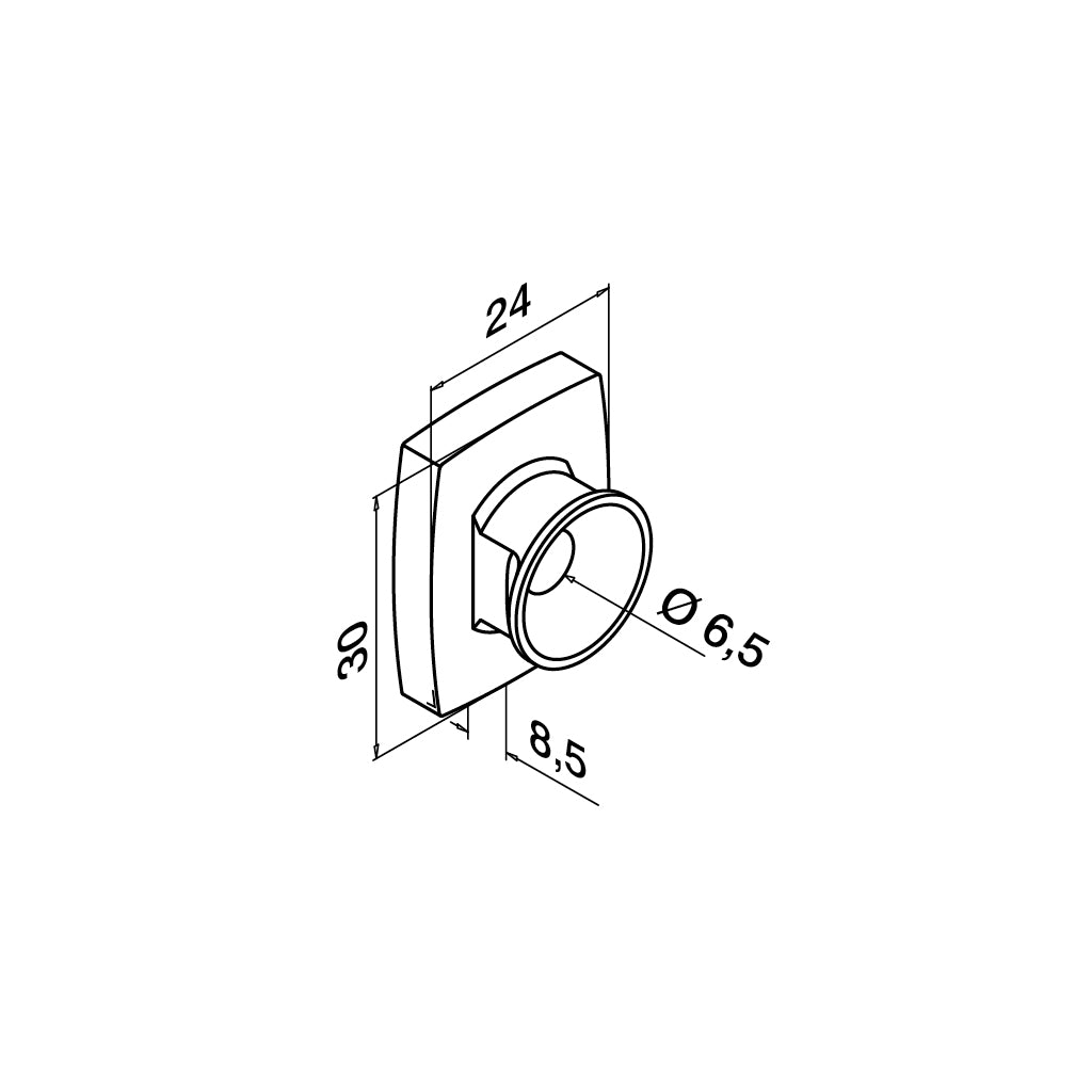 Q-railing Adapteris prie plokš. paviršiaus MOD 0785