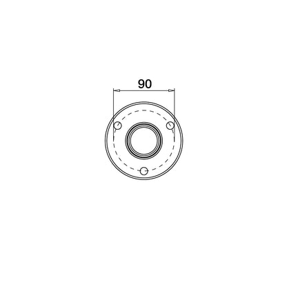 Q-railing turėklo stovas Ø48,3×4,6 mm H=989 mm MOD 0916 ner. plienas AISI 316, šlifuotas paviršius