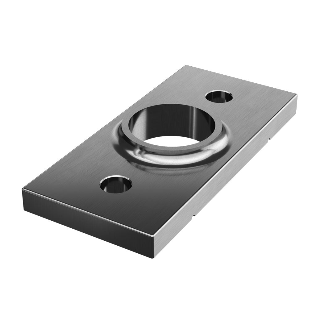 Q-railing stovo tvirtinimas flanšas MOD 0948 vamzdžiui: Ø42,4 mm, ner. plienas AISI 316, šlifuotas pav.