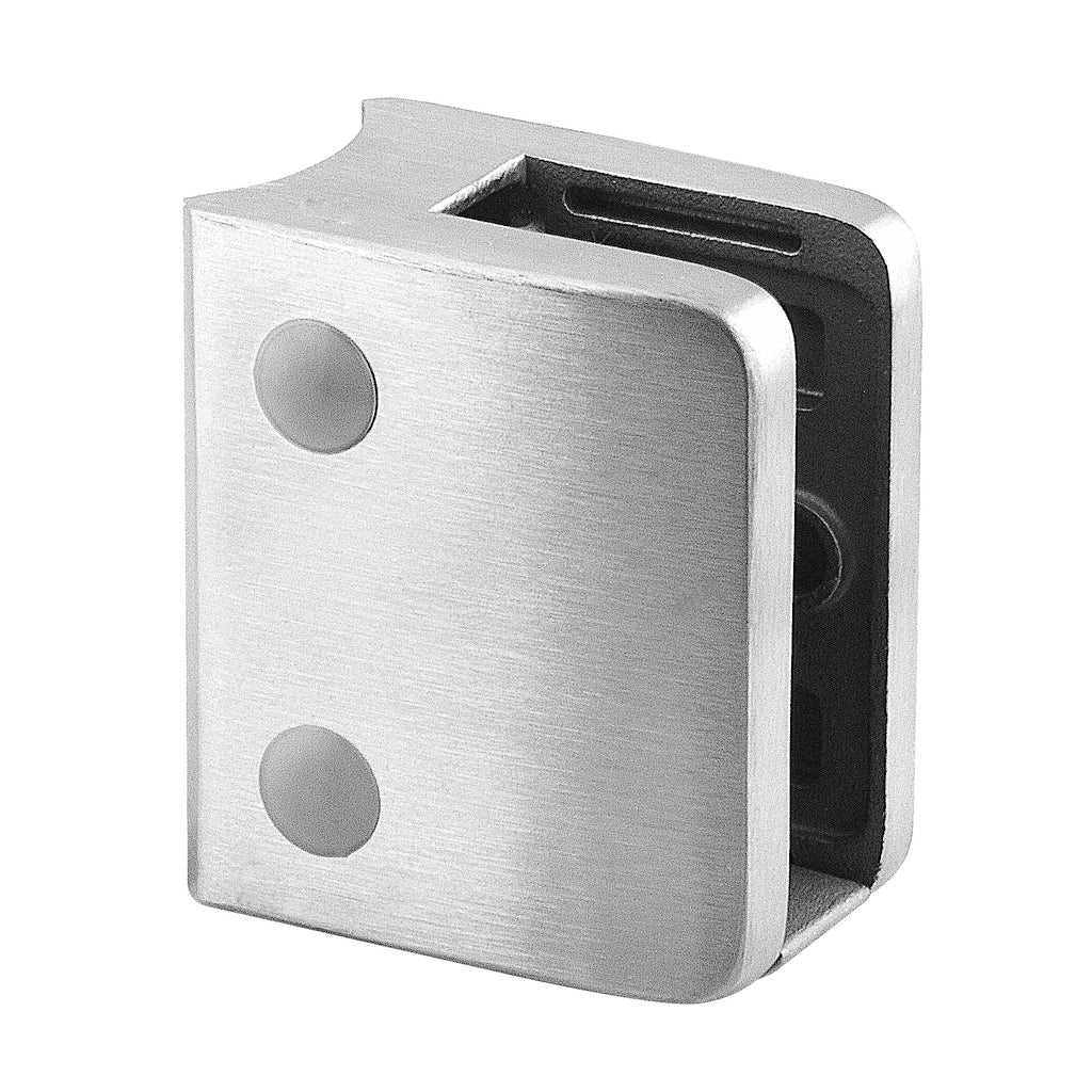 Q-railing Stiklo laikiklis prie apvalaus pav. MOD 2400 vamzdis: Ø48.3 mm, ner. plien. AISI316 šlifuotas pav.