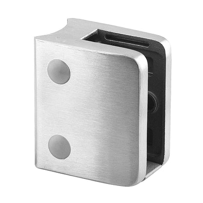 Q-railing Stiklo laikiklis prie apvalaus pav. MOD 2400 vamzdis: Ø48.3 mm, ner. plien. AISI316 šlifuotas pav.