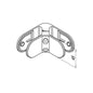 Q-railing Dvigubas kampinis stiklo laikiklis 90° MOD MOD 2890 stiklui 6-12,76 mm AISI316