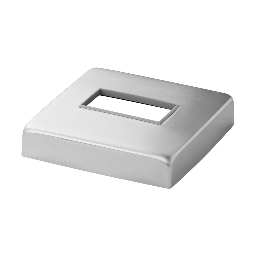 Q-railing turėklo stovo dangtelis 60×30 mm MOD 4513 ner. plienas AISI 316, šlifuotas paviršius