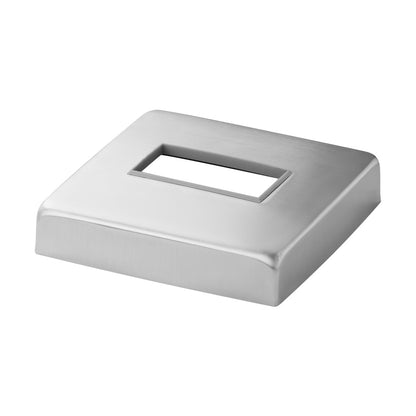 Q-railing turėklo stovo dangtelis 60×30 mm MOD 4513 ner. plienas AISI 316, šlifuotas paviršius