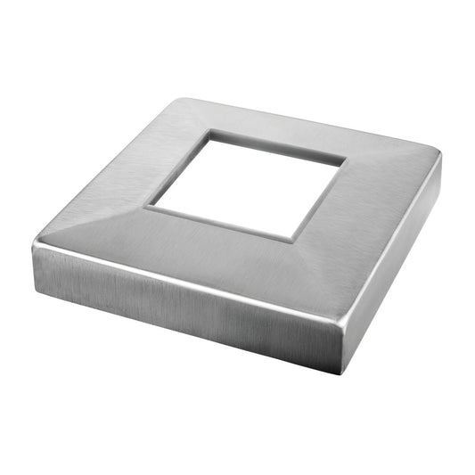 Q-railing EASY GLASS BASE apatinis stiklo laikiklio dangtelis MOD 6200 ner. plien. AISI316, poliruotas blizgus paviršius