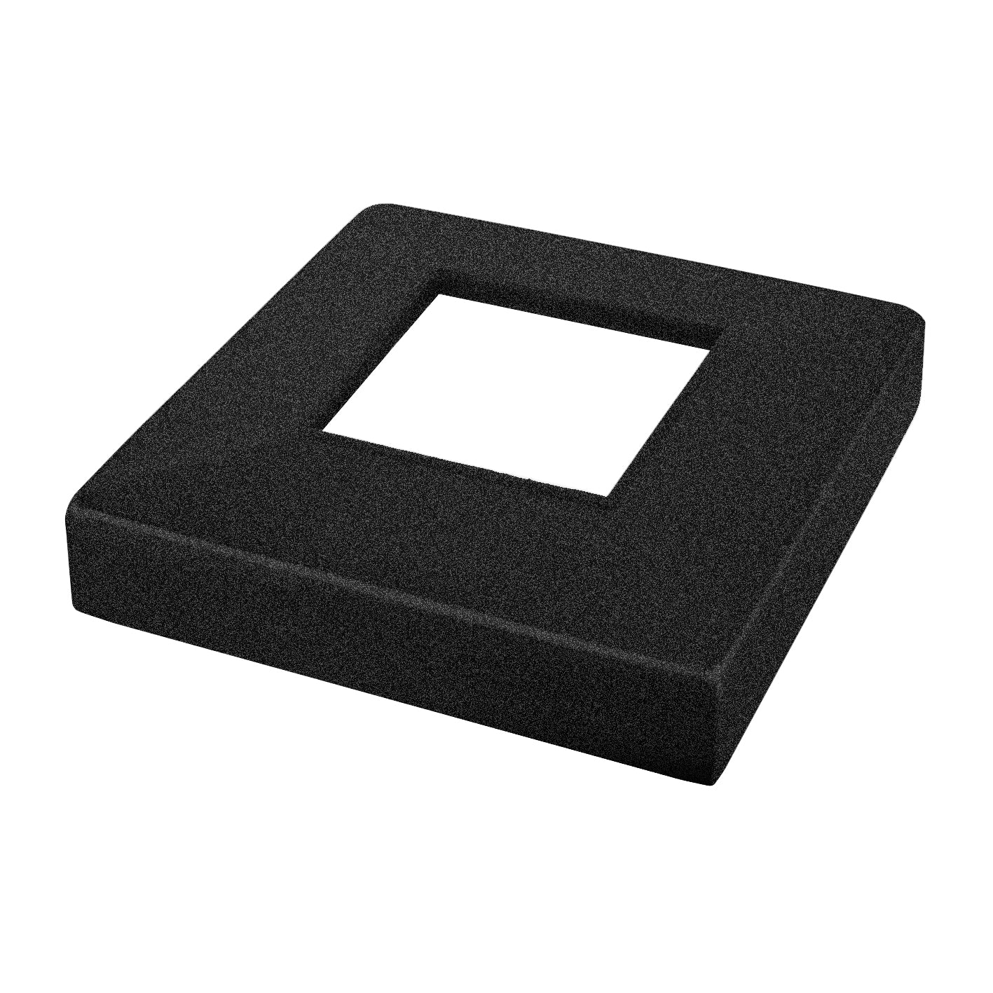 Q-railing EASY GLASS BASE apatinis stiklo laikiklio dangtelis MOD 6200 ner. plien. AISI316, šlifuotas pav. pav. juodas (RAL 9005, textured surface, single layer)