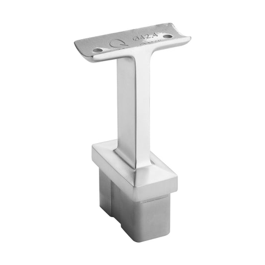 Q-railing turėklo laikiklis 60×30×2,6 mm MOD 4711 vamzdžiui Ø42,4 mm, ner. plienas AISI 316, šlifuotas paviršius