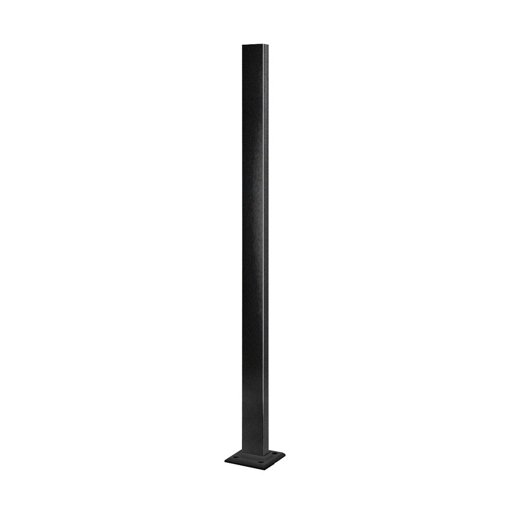 Q-railing turėklo stovas 60×30×2,6 mm H=1000 mm MOD 4901 ner. plienas AISI 316, juoda RAL 9005