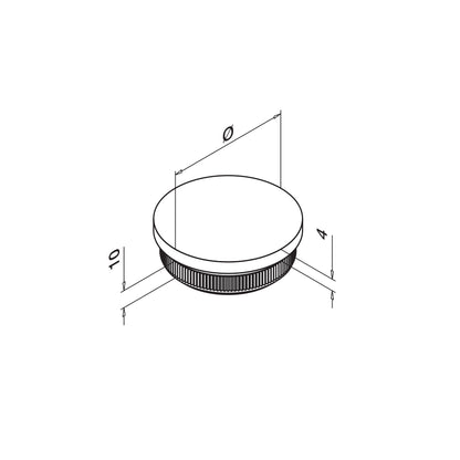Q-railing aklė Easy Hit MOD 5732 vamzdžiui: Ø48,3×2,6 mm, ner. plienas AISI 316, šlifuotas pav.