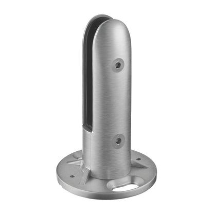 Q-railing EASY GLASS BASE apatinis stiklo laikiklis MOD 6100 ner. plien. AISI316, šlifuotas pav.