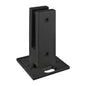 Q-railing EASY GLASS BASE apatinis stiklo laikiklis MOD 6200 ner. plien. AISI316, šlifuotas pav. pav. juodas (RAL 9005, textured surface, single layer)