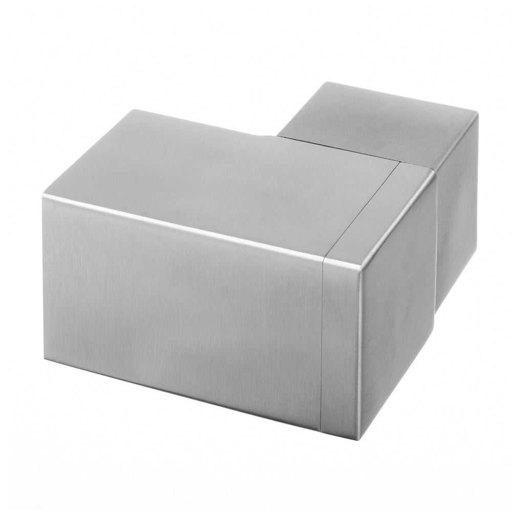 Q-railing Porankio ant stiklo 40x40 laikiklis prie sienos (flange) MOD 6508 kairė ner. plienas