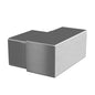 Q-railing Porankio ant stiklo 60x40 laikiklis prie sienos (flange) MOD 6508 dešinė ner. plienas (Copy