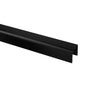 Q-railing Porankis ant stiklo / U profilis MOD 6960 ilgis: 5000 mm, ner. plien. AISI316, paviršius juodas RAL 9005 (textured surface, single layer)