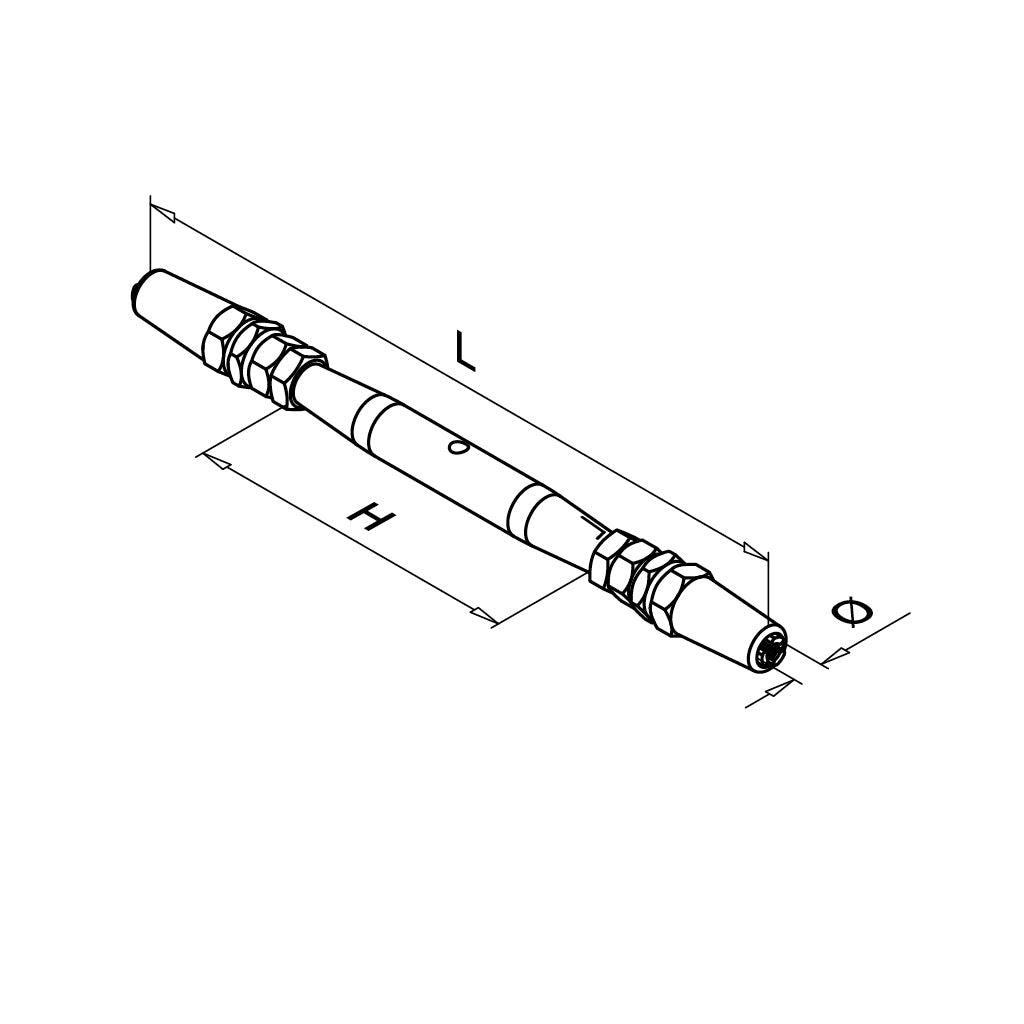 Q-railing Ø6 mm troso įtempėjas MOD 7260