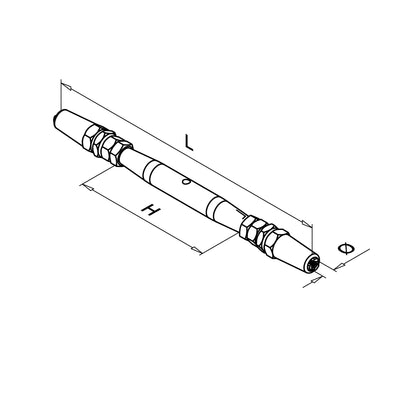 Q-railing Ø6 mm troso įtempėjas MOD 7260