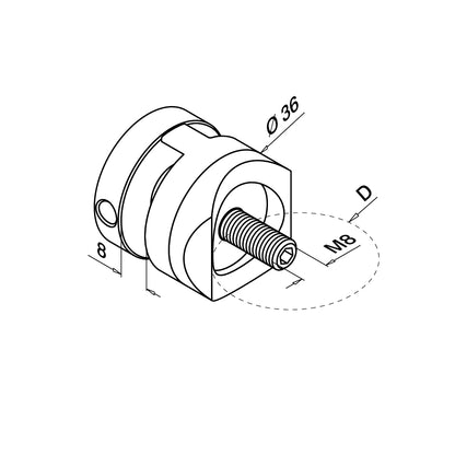 Q-railing Easy Q-web troso laikiklis MOD 7356