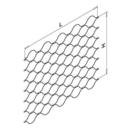 Q-railing Easy Q-web trosinis tinklas (akies dydis W=60 mm) MOD 7910 ilgis: 10 m, aukštis: 600 mm