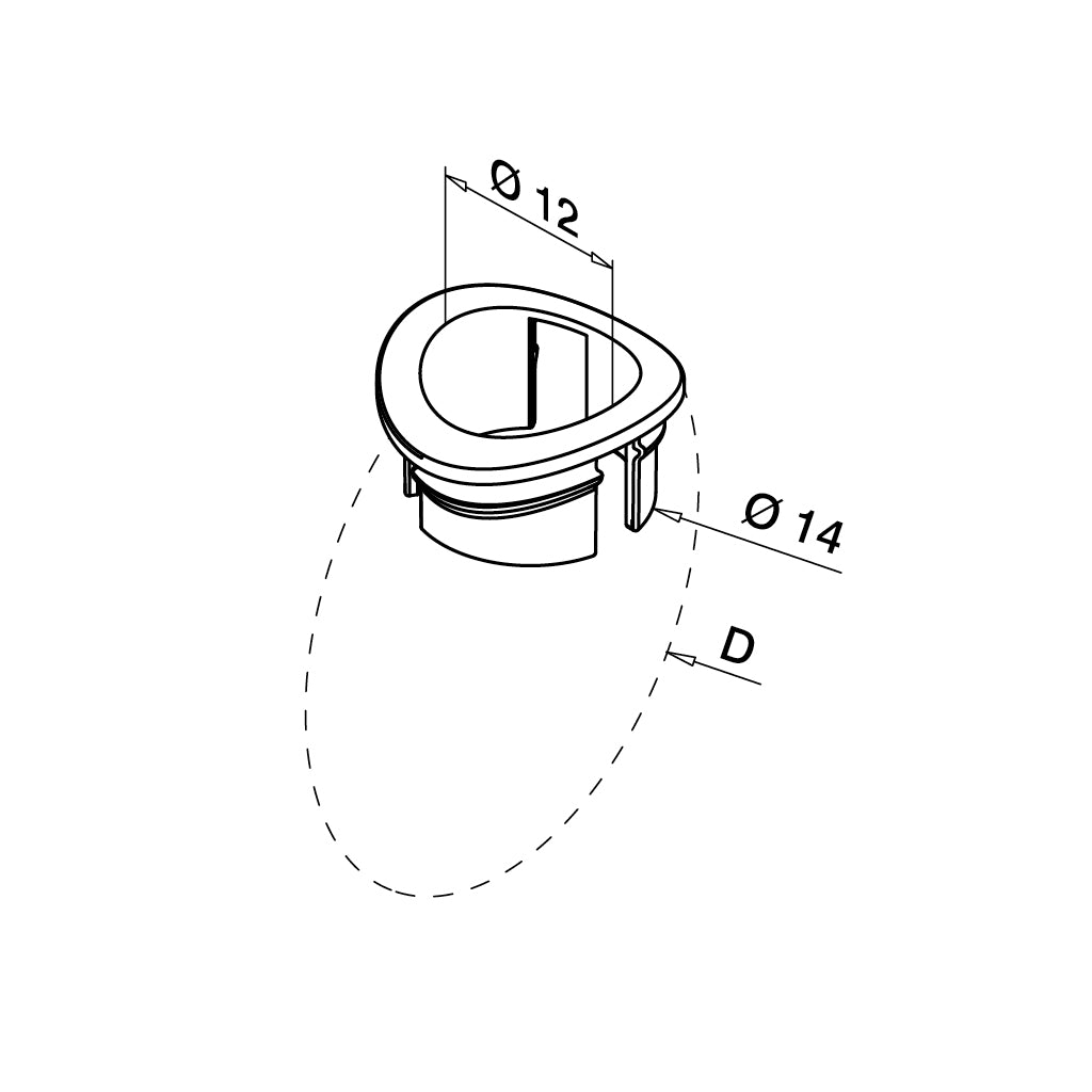 Q-railing Adapteris turėklui su vertikaliais strypais MOD 0521