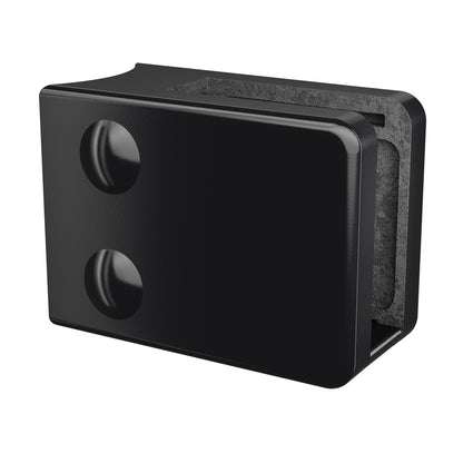 Q-railing Stiklo laikiklis prie apvalaus pav. MOD 4200 vamzdis: Ø42.4 mm, aliuminis, pav. juodas (RAL 9005)