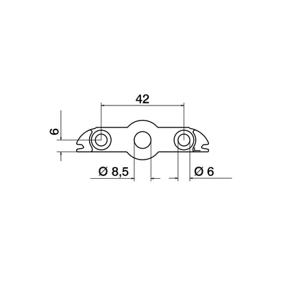 Q-railing sieninis porankio laikiklis EASY ALU MOD 5505