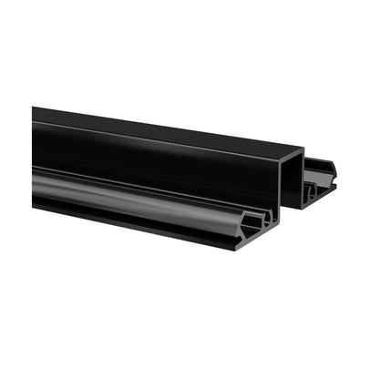 Q-railing stiklo profilis viršutinis EASY ALU 67x19 mm 5000 mm MOD 5951 aliuminis, juoda RAL 9005